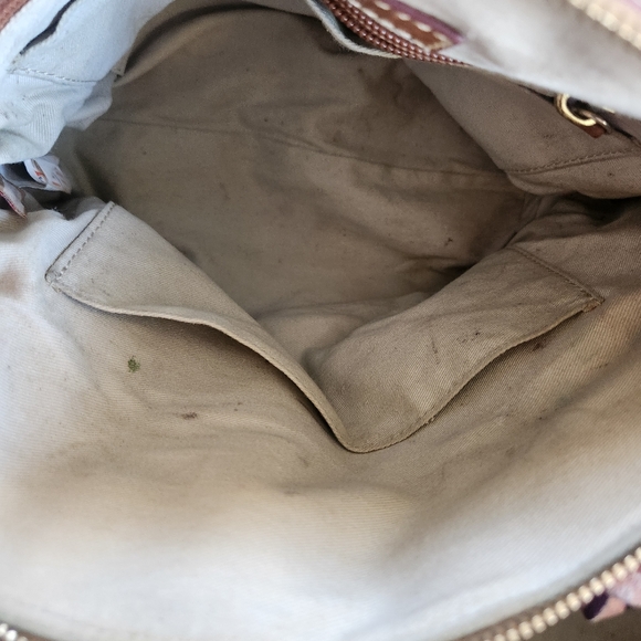 Dooney & Bourke San Diego Padres MLB Baseball Leather Shopper Tote Purse Bag - Picture 8 of 13